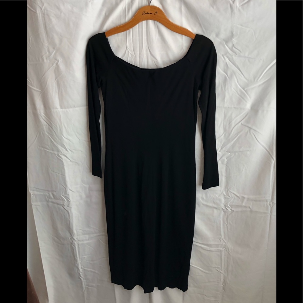 Long sleeve black dress